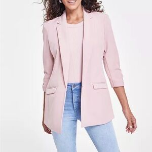 INC International Concepts 3/4 Sleeve Light Pink Blazer